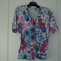 blusa camicetta maniche corte maglina di cotone