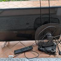 monitor TV con antenna portatile 