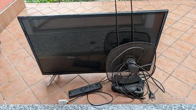 monitor TV con antenna portatile 