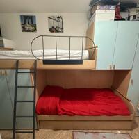 Cameretta letto a ponte con 3 letti