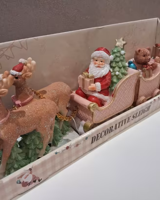 Ornamento natalizio Slitta Babbo Natale