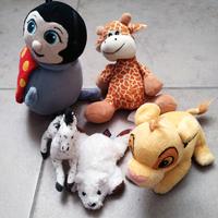 Lotto di 5 Peluche a tema savana