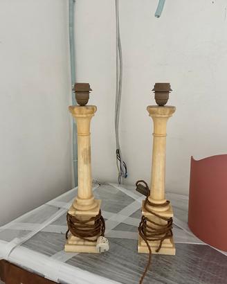 coppia di lampade vintage in marmo