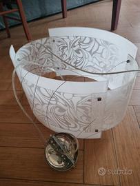 Lampadario in vetro tripla luce sospeso