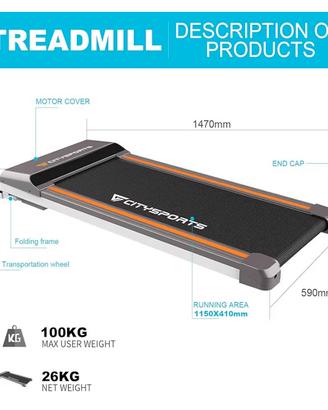 Tapis Roulant elettrico con telecomando