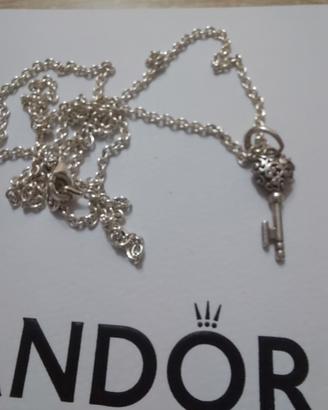 collana pandora originale lunga 30cm  indossata
