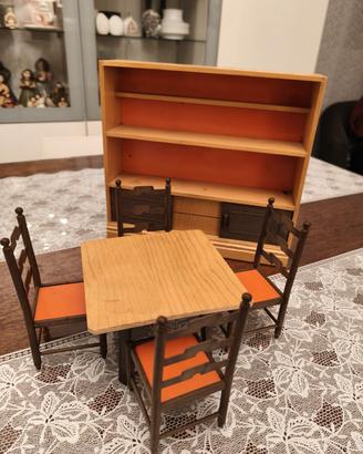 casa delle bambole/ Barbie sala da pranzo vintage 