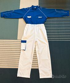 Tuta intera Fiat vintage blu e bianca