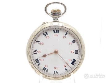 Antico orologio tasca primi 900 con CASSA LAVORATA