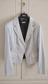 Tailleur giacca e pantalone a righe verticali