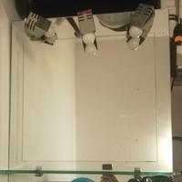 Specchio bagno con mensola e 3 faretti
