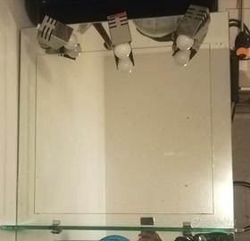 Specchio bagno con mensola e 3 faretti