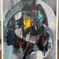 Quadro ad olio sutela V. Di Giorgio Astratto 50x70