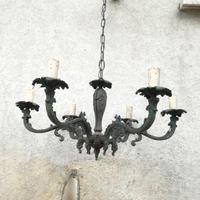 Lampadario antico in bronzo