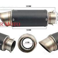 Scarico universale VERO CARBONIO Terminale 60 INGR