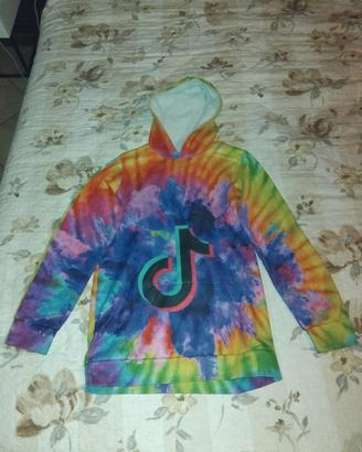 Felpa con cappuccio multicolore taglia 160
