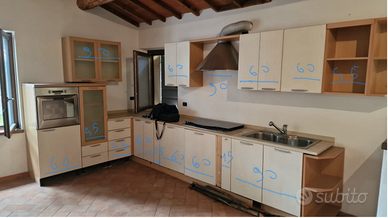 cucina componib. color wengè bianco gessato opaco