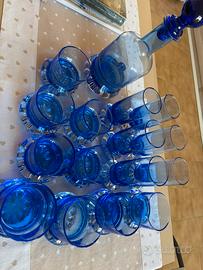Set di bicchieri e decanter vintage Cristal Art