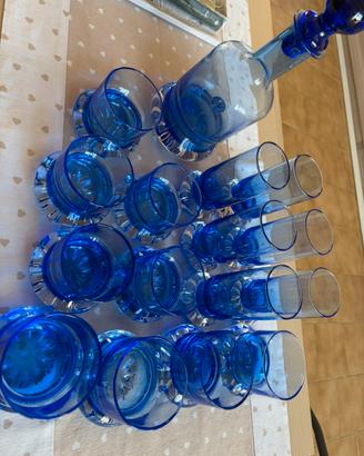Set di bicchieri e decanter vintage Cristal Art