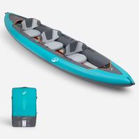 Kayak gonfiabile con 3 posti + 2 pagaie + zaino