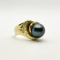 ANELLO oro18 kt perla Tahiti