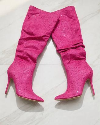 Stivali con strass in vetro 
