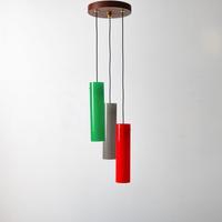 Lampadario in vetro incamiciato anni 50