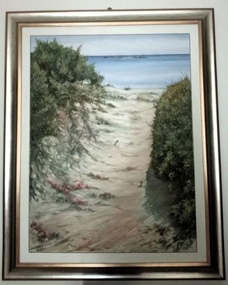 Quadro dipinto Sentiero tra le dune e il mare