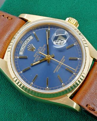ROLEX DAYDATE 18038 RARO BLUE SOLEIL 1977