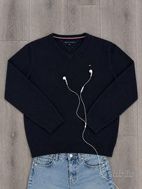 Tommy Hilfiger Maglione Blu Navy –Taglia L Uomo–