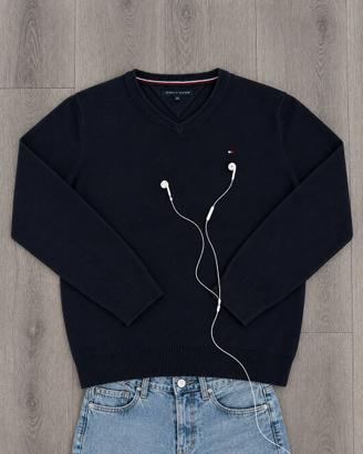 Tommy Hilfiger Maglione Blu Navy –Taglia L Uomo–