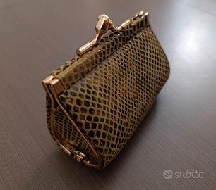Portamonete vintage in pelle di serpente