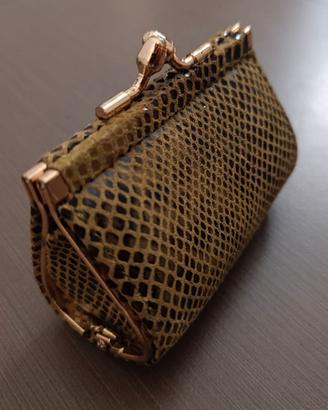 Portamonete vintage in pelle di serpente