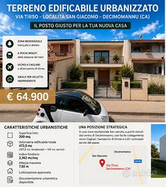 Lotto edificabile 200 mq per villetta Decimomannu