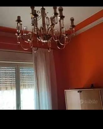 Lampadario in ottone, anni 80