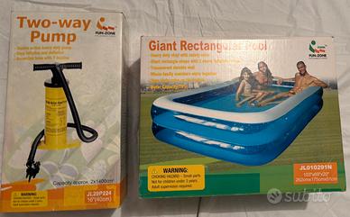 Piscina gonfiabile con pompa manuale