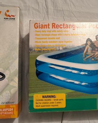 Piscina gonfiabile con pompa manuale