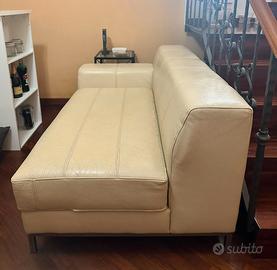 DIVANETTO LOVE SEAT 2 POSTI IN PELLE AVORIO