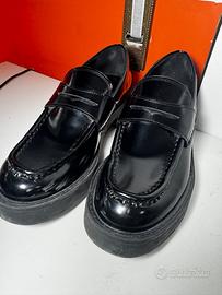 Zara mocassini neri chunky platform tg 39