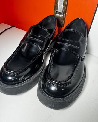 Zara mocassini neri chunky platform tg 39