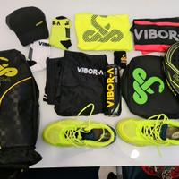 kit  padel racchetta vestiti zaino ecc nuovo