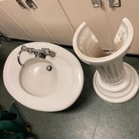 Lavandino con colonna vintage + rubinetteria
