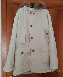Parka-piumino lungo beige chiaro Canadiens TG L