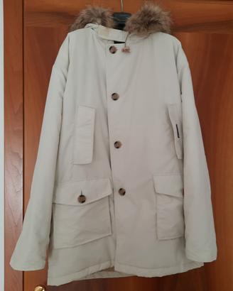 Parka-piumino lungo beige chiaro Canadiens TG L