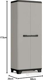 armadio plastica 3 ripiani regol