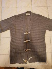 Maglione Aperto con Alamari Cotton & Silk Taglia L