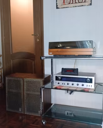 Impianto Hi-Fi Vintage Lenco, Toshiba e Casse
