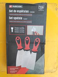 Set 3 spatole Acciaio Parkside nuovo Sigillato 