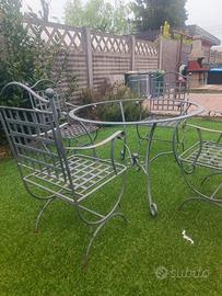 tavolo sedie in ferro battuto 