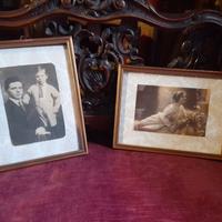 2cornici vintage stile retrò dorate bolo passepart